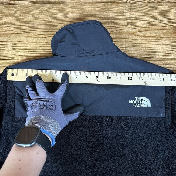 The North Face Denali Jacket Women's M Polartec Black Pockets Mock Neck Full Zip - Picture 8 of 16